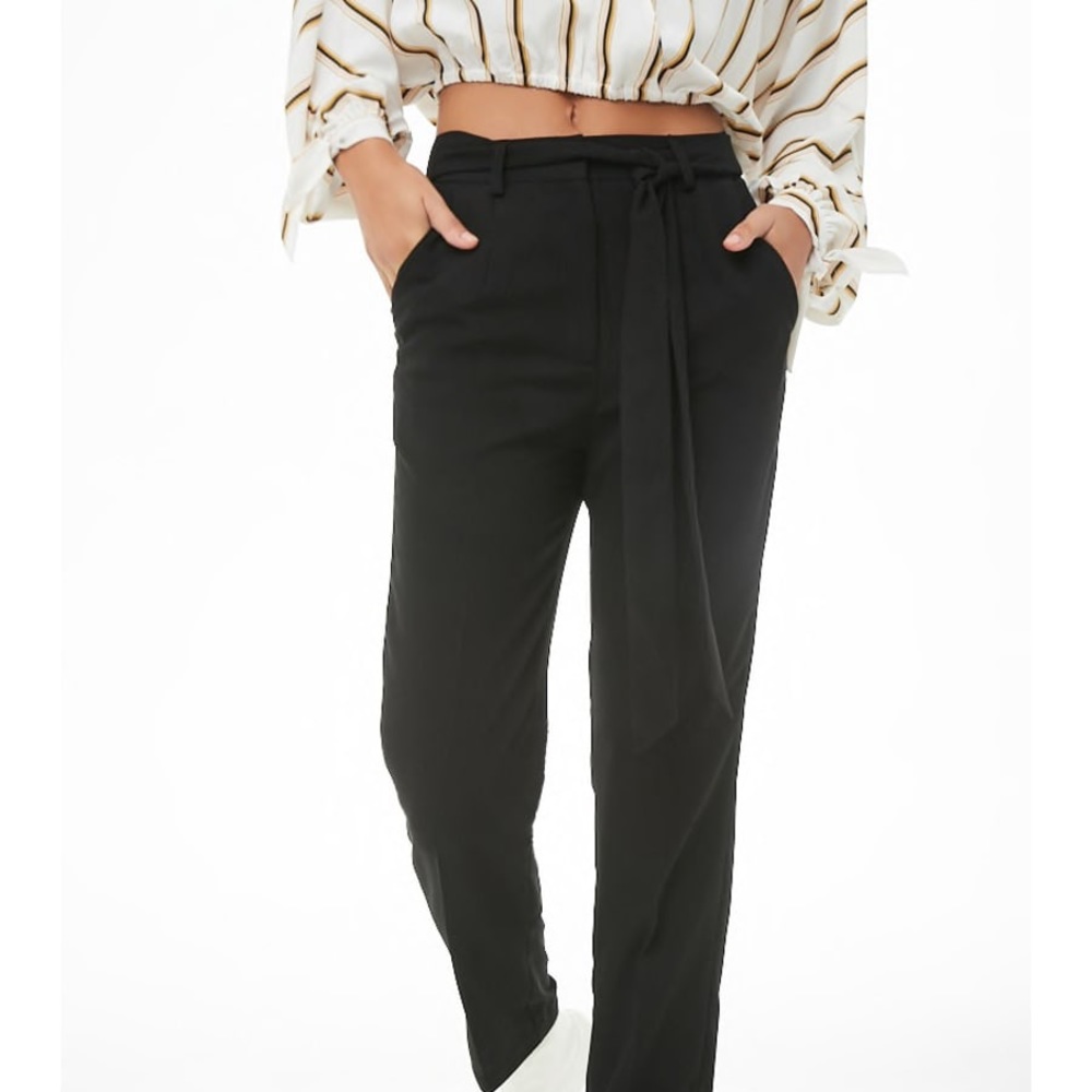 High Waisted Black Trousers